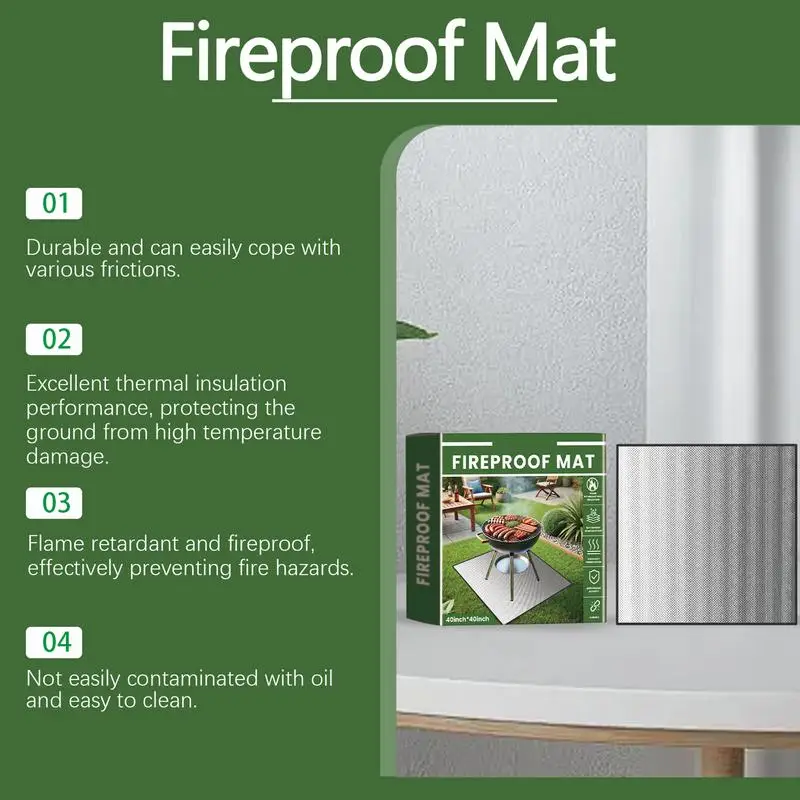 Outdoor BBQ Mat Heat Resistant Fireproof Mat Anti-Slip Waterproof 5 Outdoor BBQ Mat Heat Resistant Fireproof Mat Anti-Slip Waterproof - Image 5