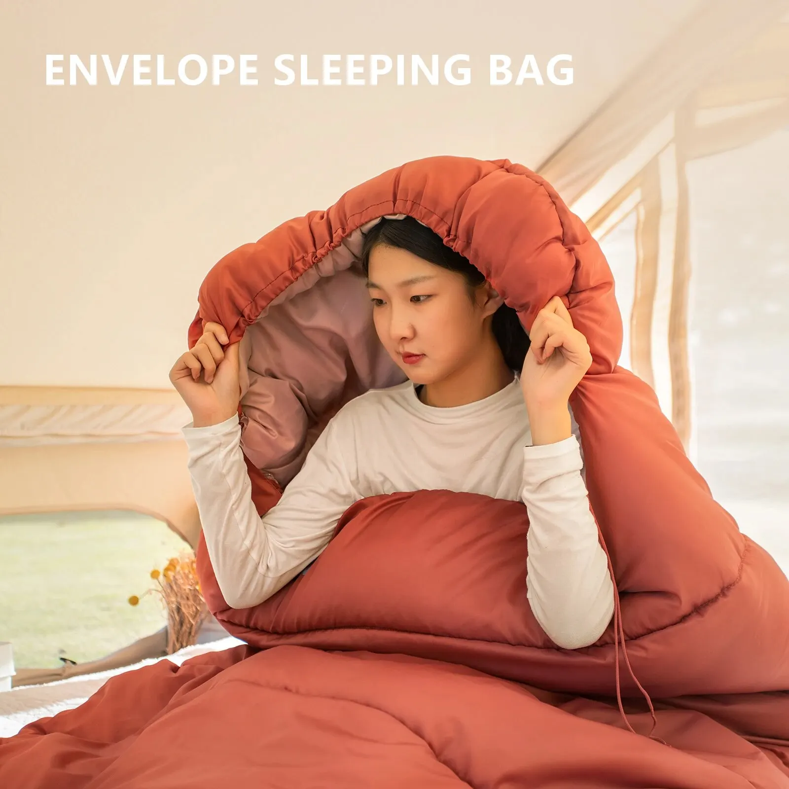 Large 3-Season Camping Sleeping Bag 5 Large 3-Season Camping Sleeping Bag - Image 5