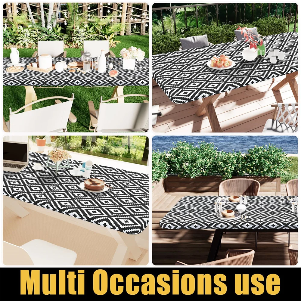Waterproof Rectangle Picnic Table Cloth 5 Waterproof Rectangle Picnic Table Cloth - Image 5