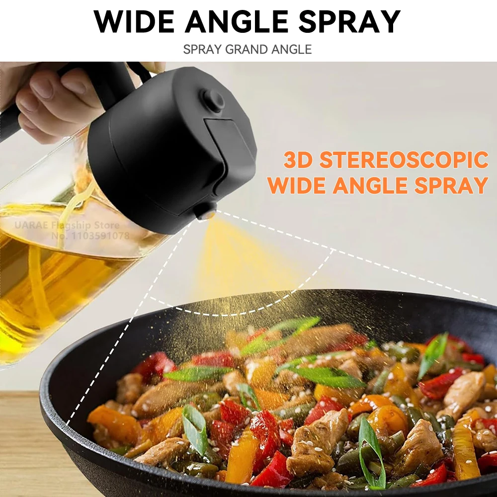 2-in-1 Plastic Oil Spray and Pour Bottle - 500ml 5 2-in-1 Plastic Oil Spray and Pour Bottle - 500ml - Image 5
