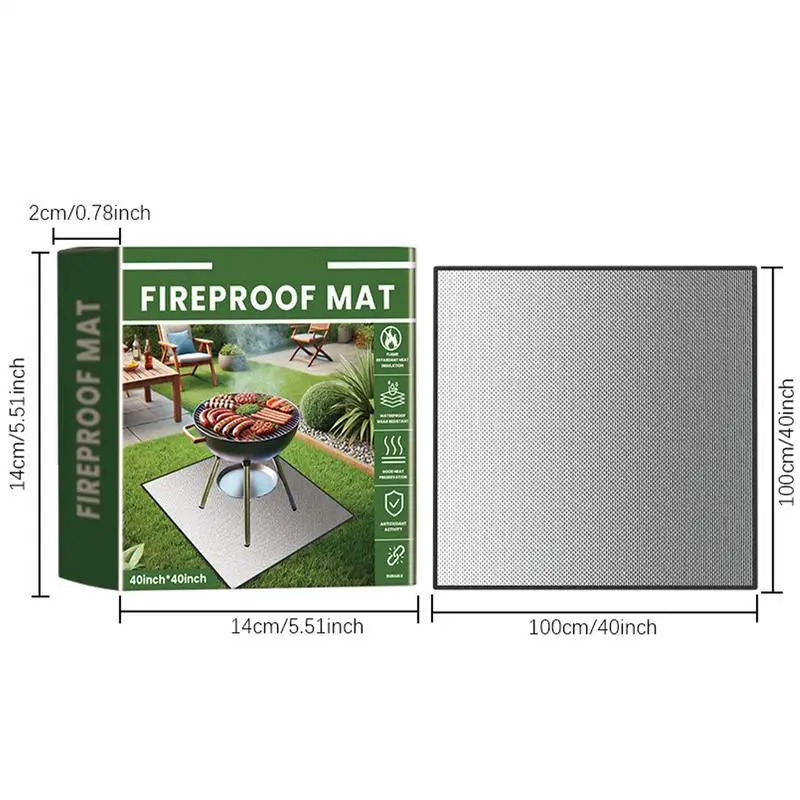 Outdoor BBQ Mat Heat Resistant Fireproof Mat Anti-Slip Waterproof 6 Outdoor BBQ Mat Heat Resistant Fireproof Mat Anti-Slip Waterproof - Image 6