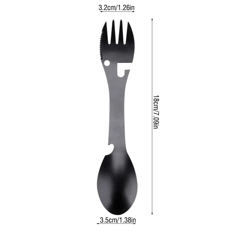 5-In-1 Stainless Steel Camping Tableware Multi Tool 6 5-In-1 Stainless Steel Camping Tableware Multi Tool - Image 6