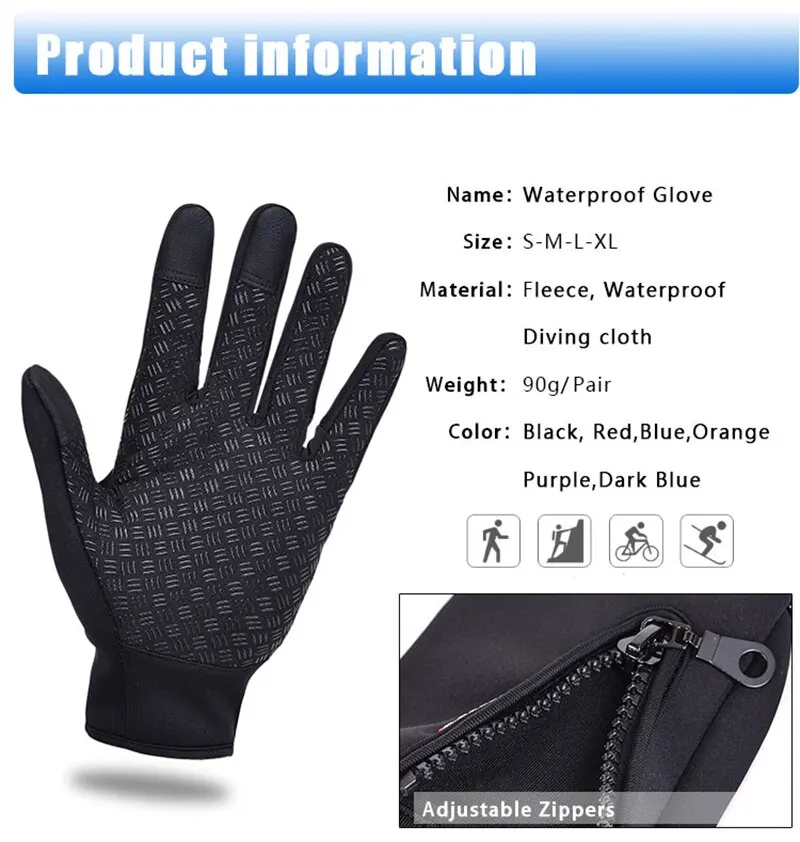 Touch Screen Waterproof Ski Gloves 7 Touch Screen Waterproof Ski Gloves - Image 7