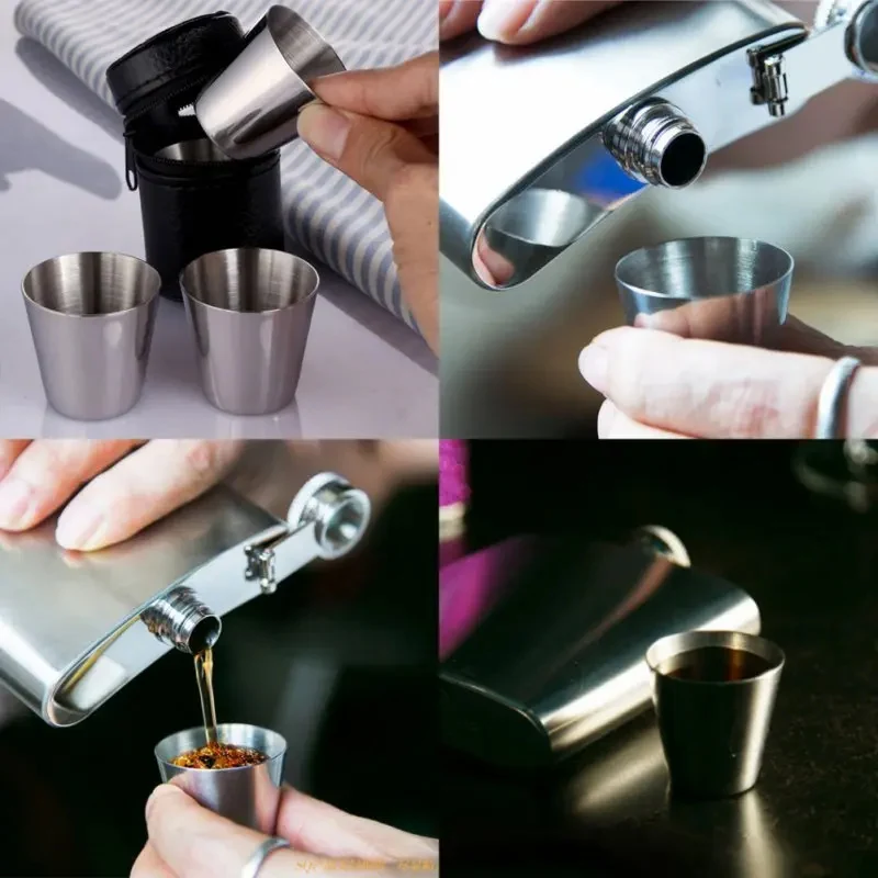 Stainless Steel Outdoor Travel Cups Set 6 Stainless Steel Outdoor Travel Cups Set - Image 6