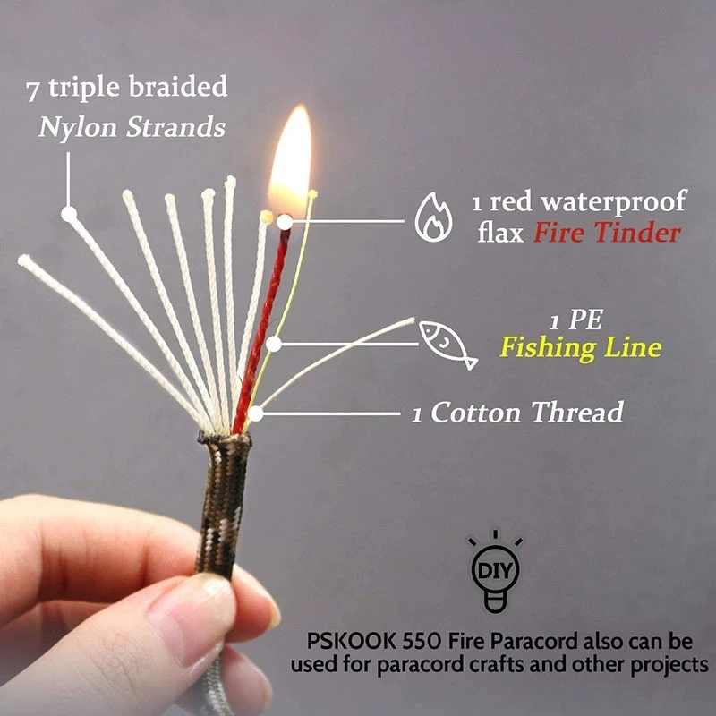 10-Core Paracord Outdoor Survival Tool 2 10-Core Paracord Outdoor Survival Tool - Image 2