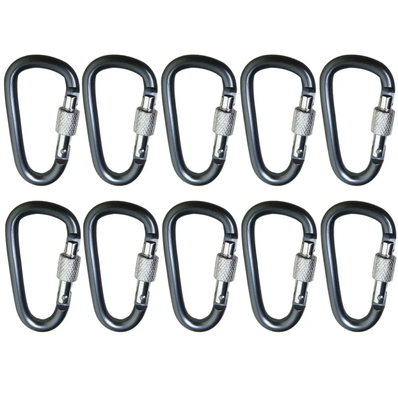 Aluminum Carabiner Set for Camping and Outdoor Activities