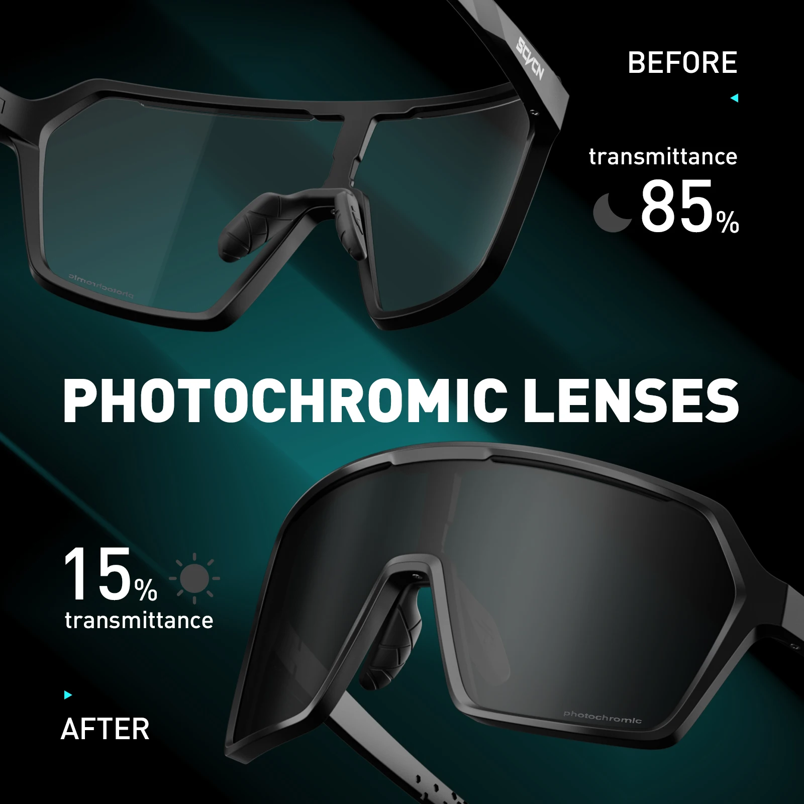 Photochromic Cycling Sunglasses 5 Photochromic Cycling Sunglasses - Image 5
