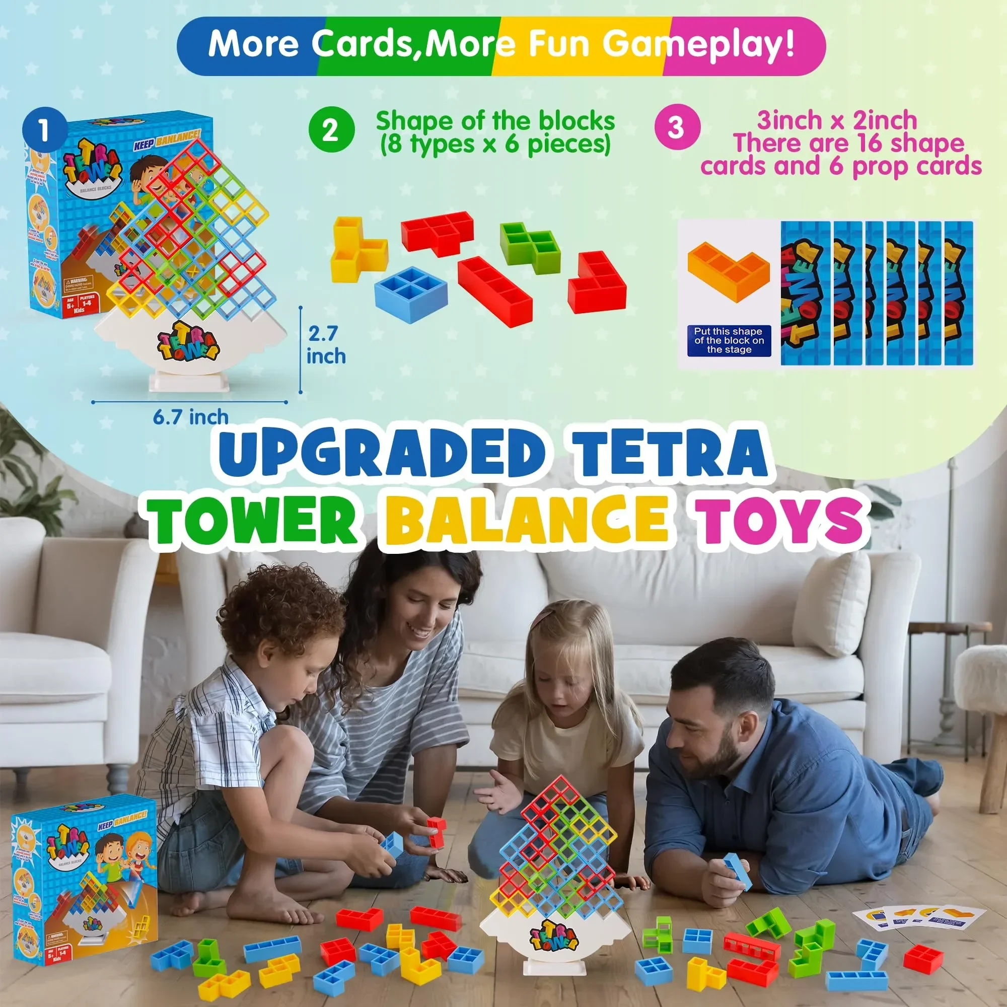 Tetra Tower Building Blocks Game 6 Tetra Tower Building Blocks Game - Image 6