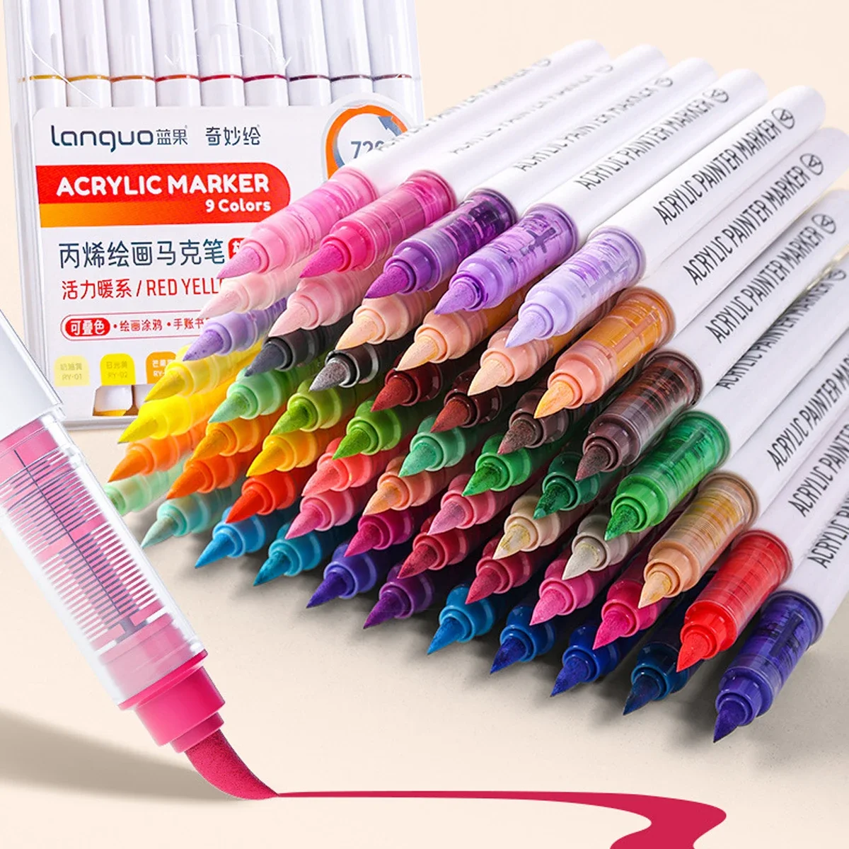 Acrylic Brush Marker Set 9-Pack 1 Acrylic Brush Marker Set 9-Pack