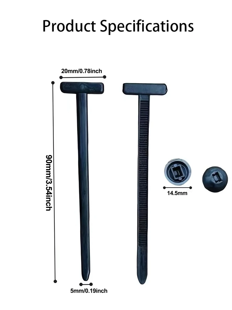 Bulk Nylon Cable Ties with Push Clips 6 Bulk Nylon Cable Ties with Push Clips - Image 6