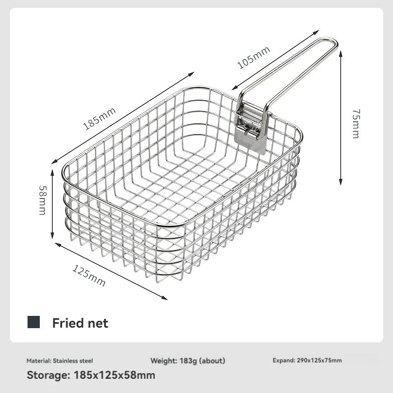 CAMPINGMOON Stainless Steel Fried Net 6 CAMPINGMOON Stainless Steel Fried Net - Image 6