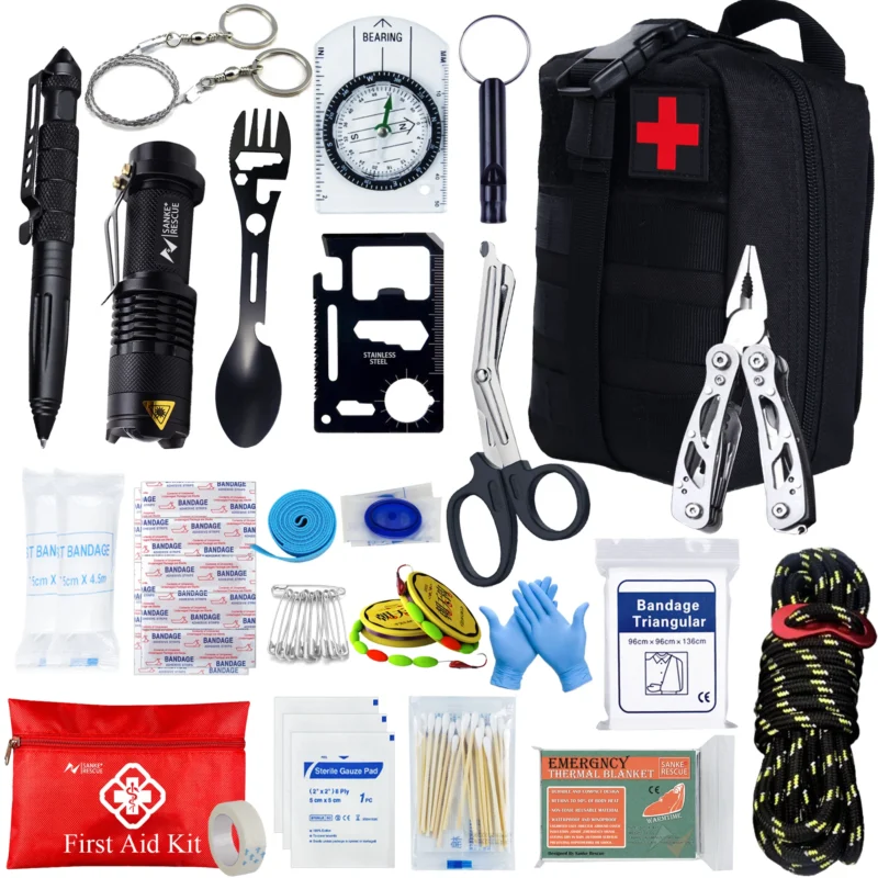 Survival First Aid Kit with Molle Bag