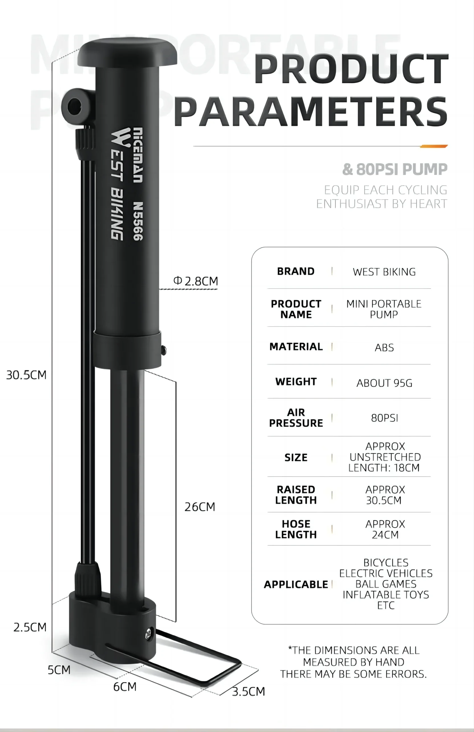 MTB Bicycle Manual Air Pump 7 MTB Bicycle Manual Air Pump - Image 7