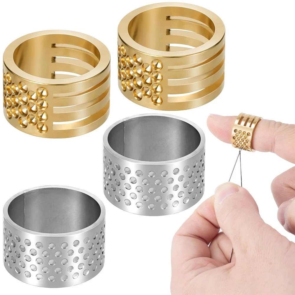 Adjustable Metal Sewing Thimbles 4-Pack 1 Adjustable Metal Sewing Thimbles 4-Pack