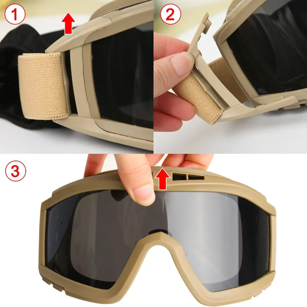 Windproof Tactical Goggles with UV Protection 5 Windproof Tactical Goggles with UV Protection - Image 5