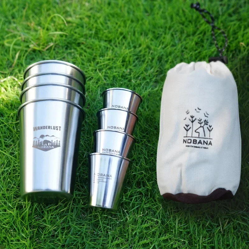 Stainless Steel Camping Cup Set