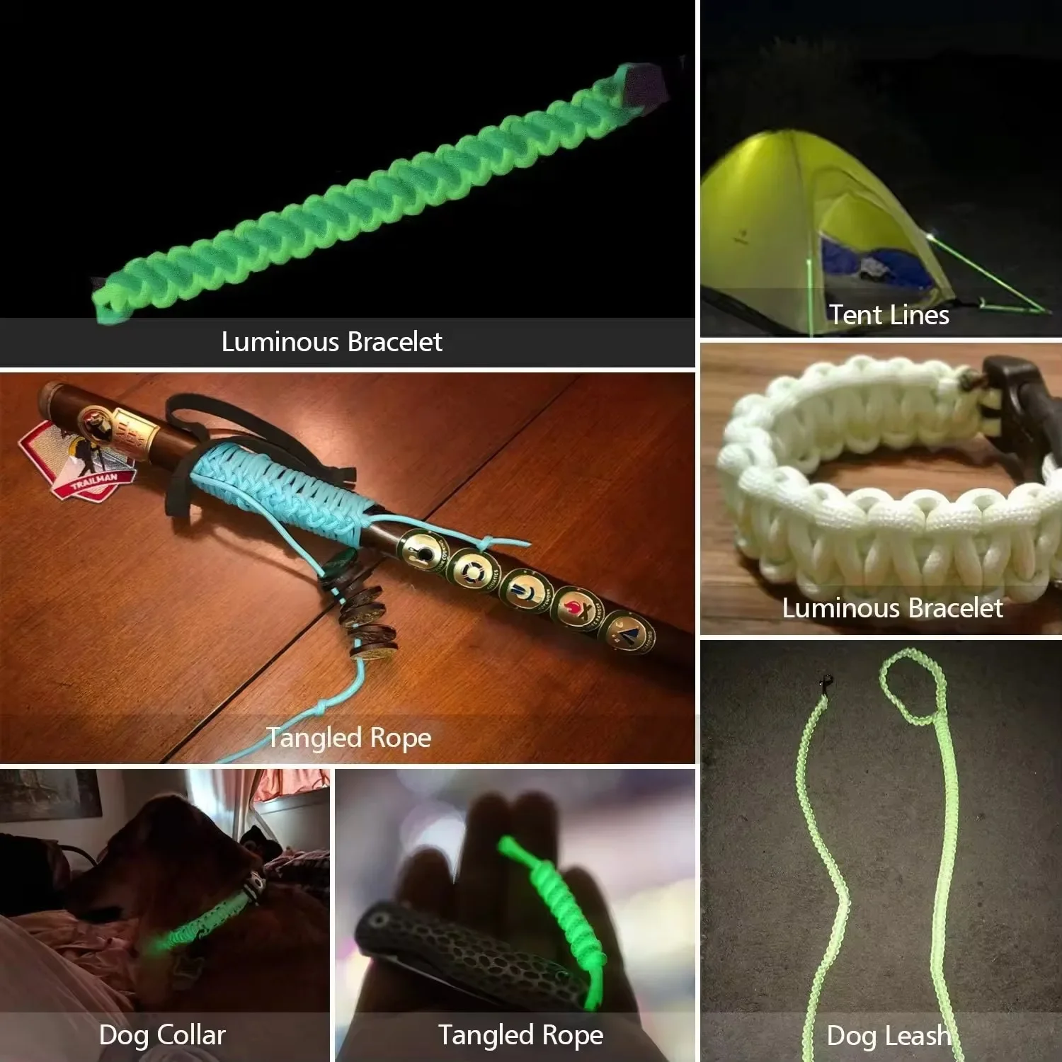 Glow Paracord Nylon Tent Cord 2 Glow Paracord Nylon Tent Cord - Image 2