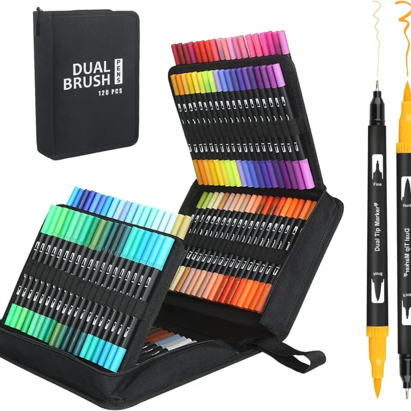 Dual Tip Brush Marker Set 120