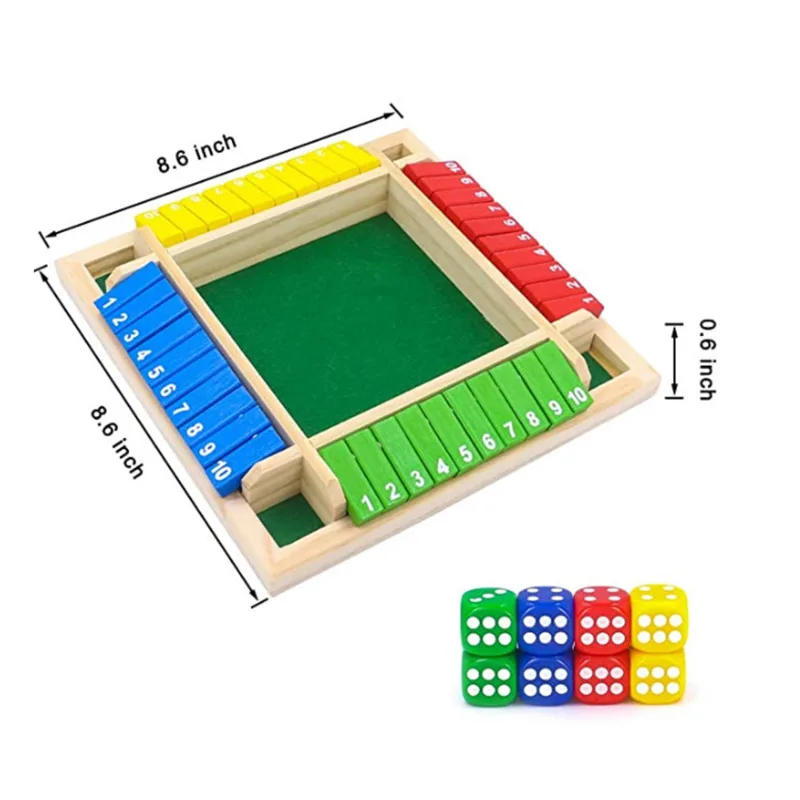 Wooden Shut-The-Box Number Game 5 Wooden Shut-The-Box Number Game - Image 5
