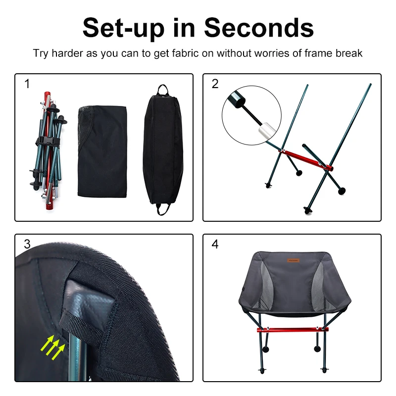PACOONE Ultralight Folding Chair 5 PACOONE Ultralight Folding Chair - Image 5