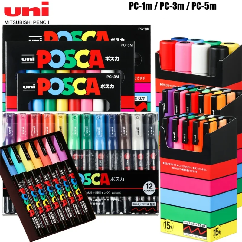Acrylic Art Marker Set 3 Tip Sizes