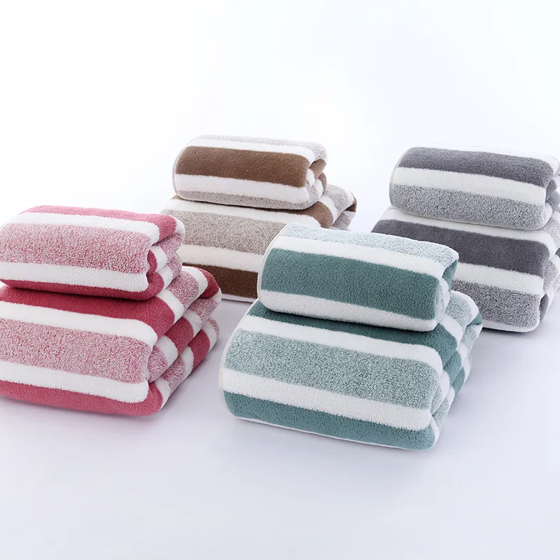 Soft Striped Towel Set 1 Soft Striped Towel Set