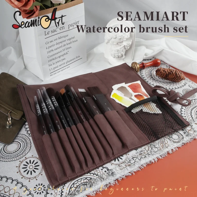 10-Piece Nylon Watercolour Brush Set