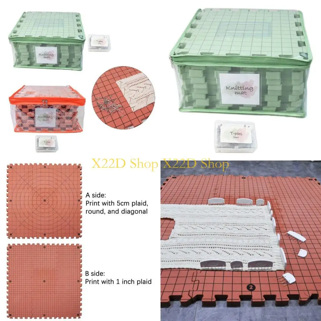 9-Piece Knitting Blocking Mat Set