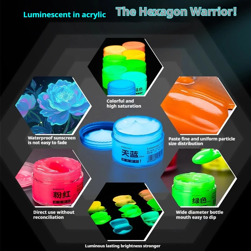 Glow-In-The-Dark Acrylic Pigment 20 ml 3 Glow-In-The-Dark Acrylic Pigment 20 ml - Image 3