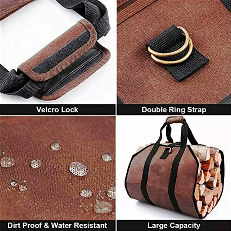 Durable Large Capacity Firewood Storage Bag 6 Durable Large Capacity Firewood Storage Bag - Image 6
