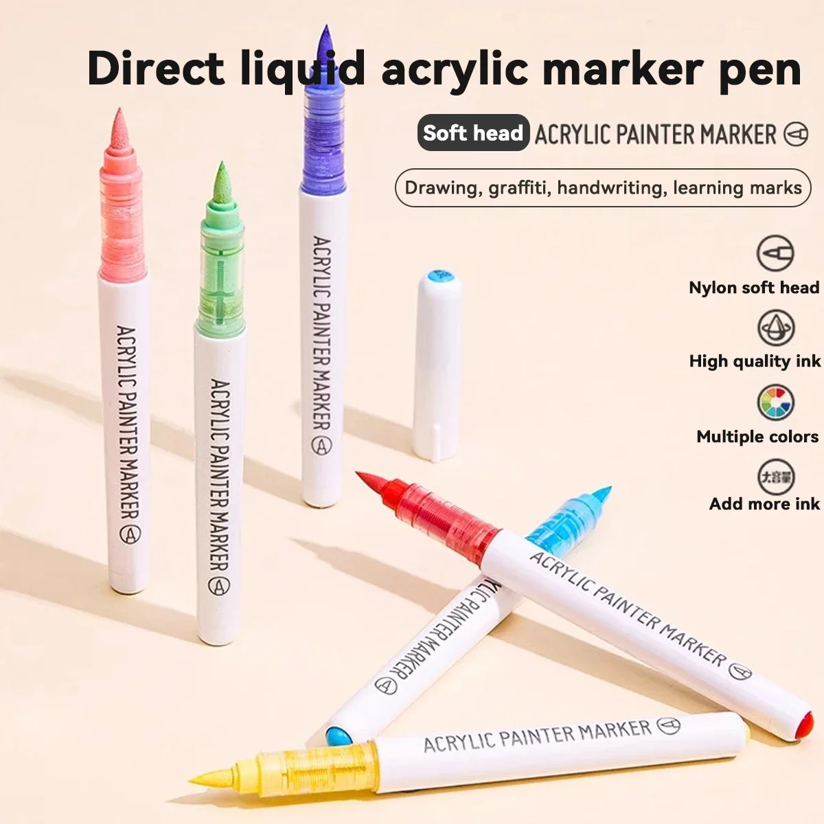 Acrylic Brush Marker Set 9-Pack 4 Acrylic Brush Marker Set 9-Pack - Image 4