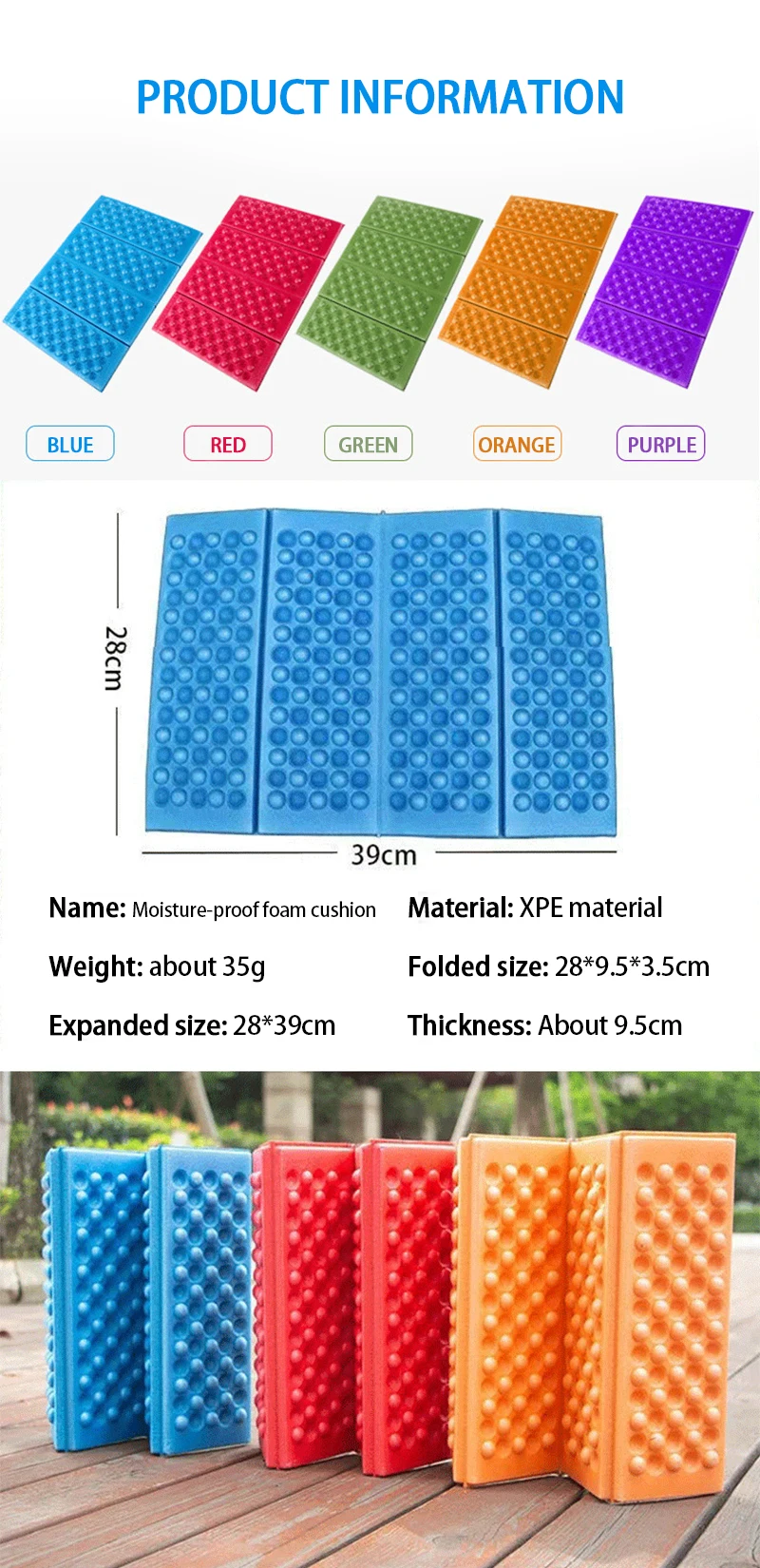 Foldable Outdoor Hiking Camping Mat 7 Foldable Outdoor Hiking Camping Mat - Image 7