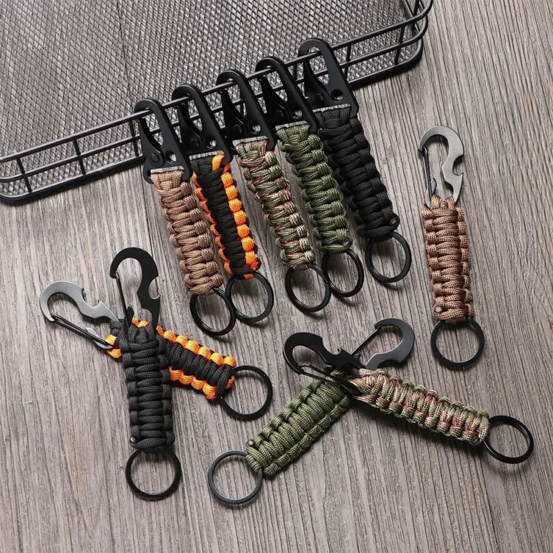 Military Paracord Keychain with Bottle Opener