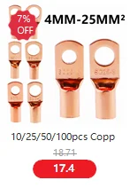 Copper Cable Lug Kit for Battery Terminals 8 Copper Cable Lug Kit for Battery Terminals - Image 8