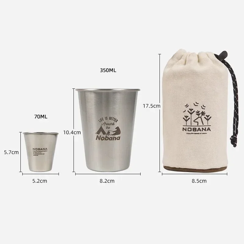 Stainless Steel Camping Cup Set 5 Stainless Steel Camping Cup Set - Image 5