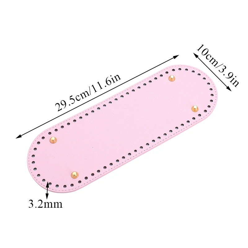 PU Leather Oval Bag Bottom 29.5 cm 6 PU Leather Oval Bag Bottom 29.5 cm - Image 6