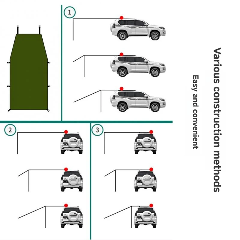 Portable Vehicle Awning Shelter 3-4P 5 Portable Vehicle Awning Shelter 3-4P - Image 5