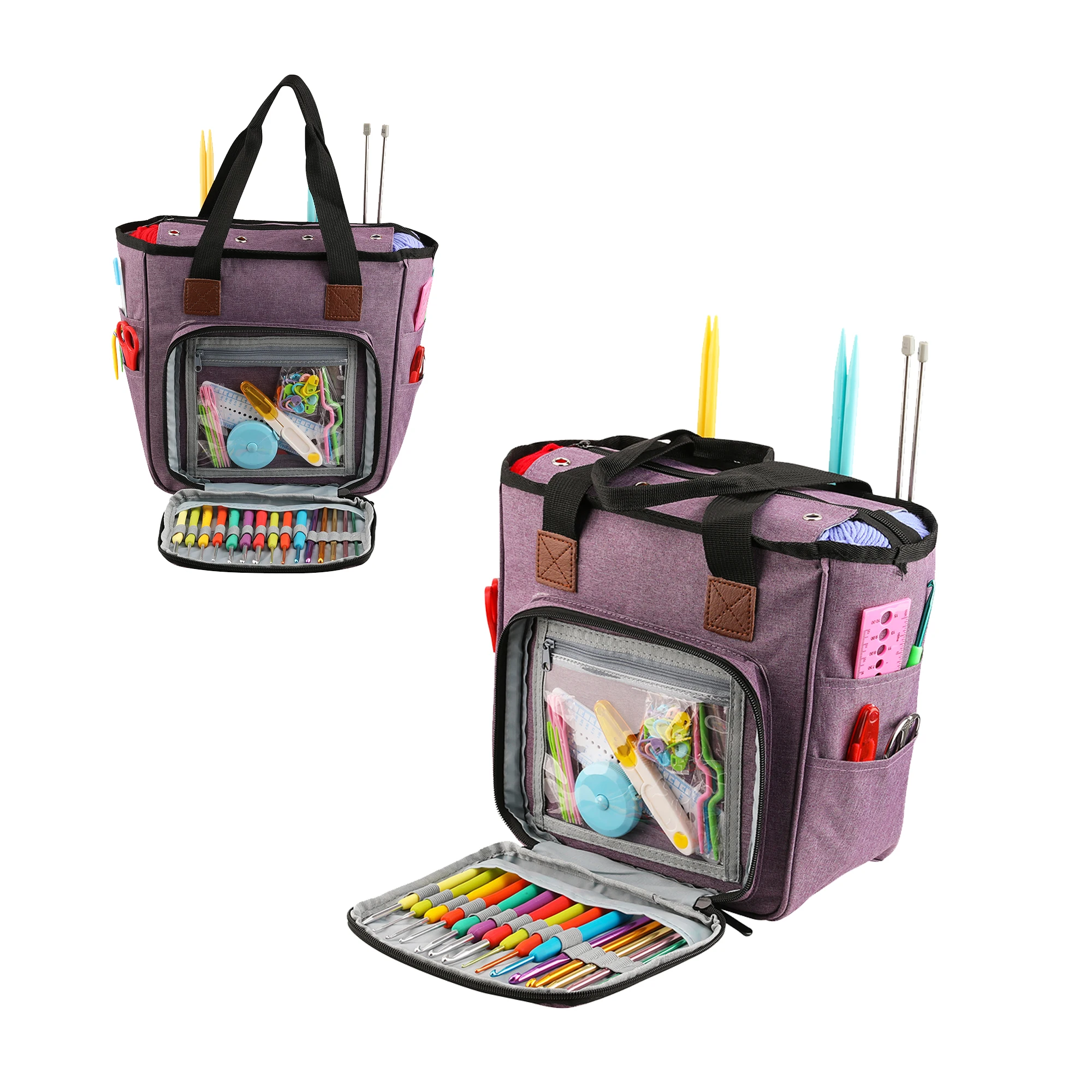 Knitting Project Organiser Tote Bag 1 Knitting Project Organiser Tote Bag