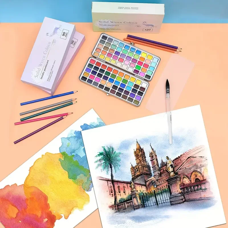 Watercolour Paint Set 50/100/168 Colours 8 Watercolour Paint Set 50/100/168 Colours - Image 8