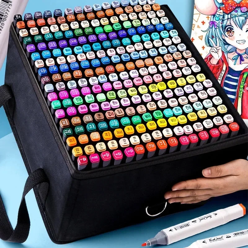 Dual-Tip Art Marker Set 168 Colours