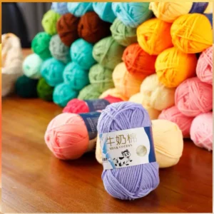 50 g Cotton‑Milk Blend Yarn 5‑ply
