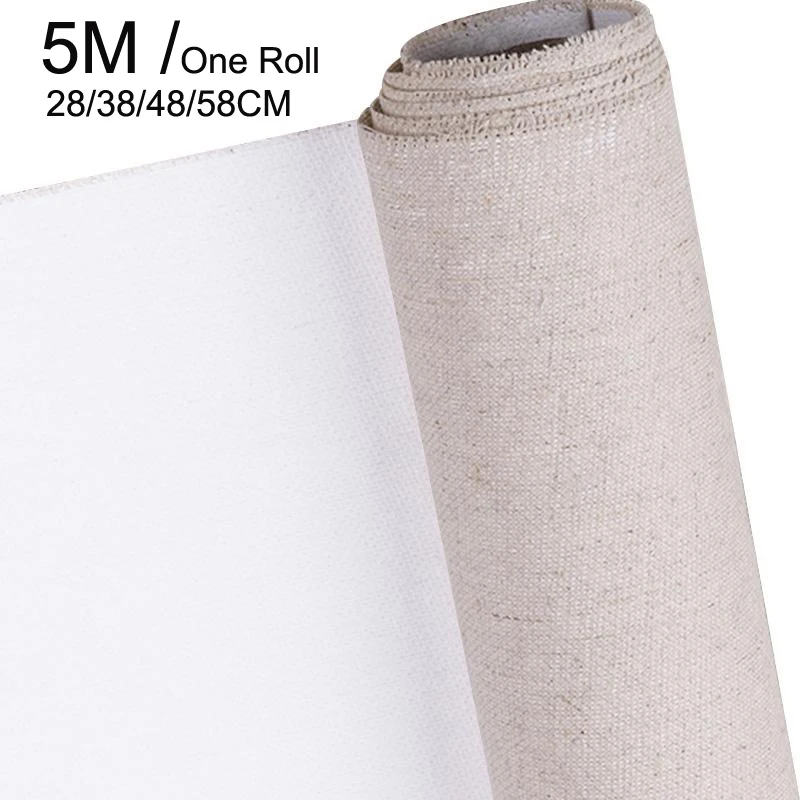Linen Blend Painting Canvas Roll 5 m 1 Linen Blend Painting Canvas Roll 5 m