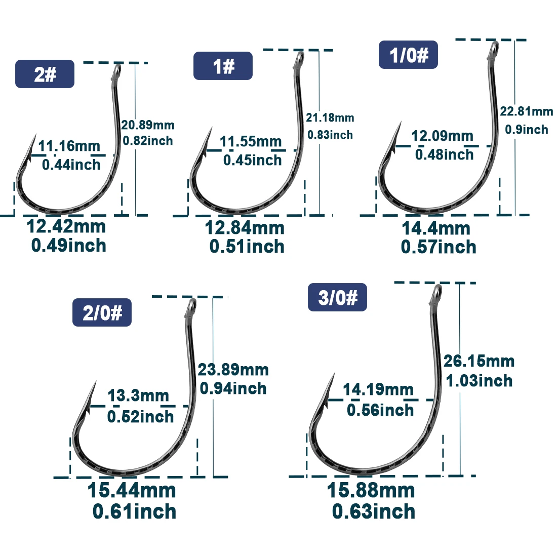 High Carbon Steel Drop Shot Hooks 6 High Carbon Steel Drop Shot Hooks - Image 6