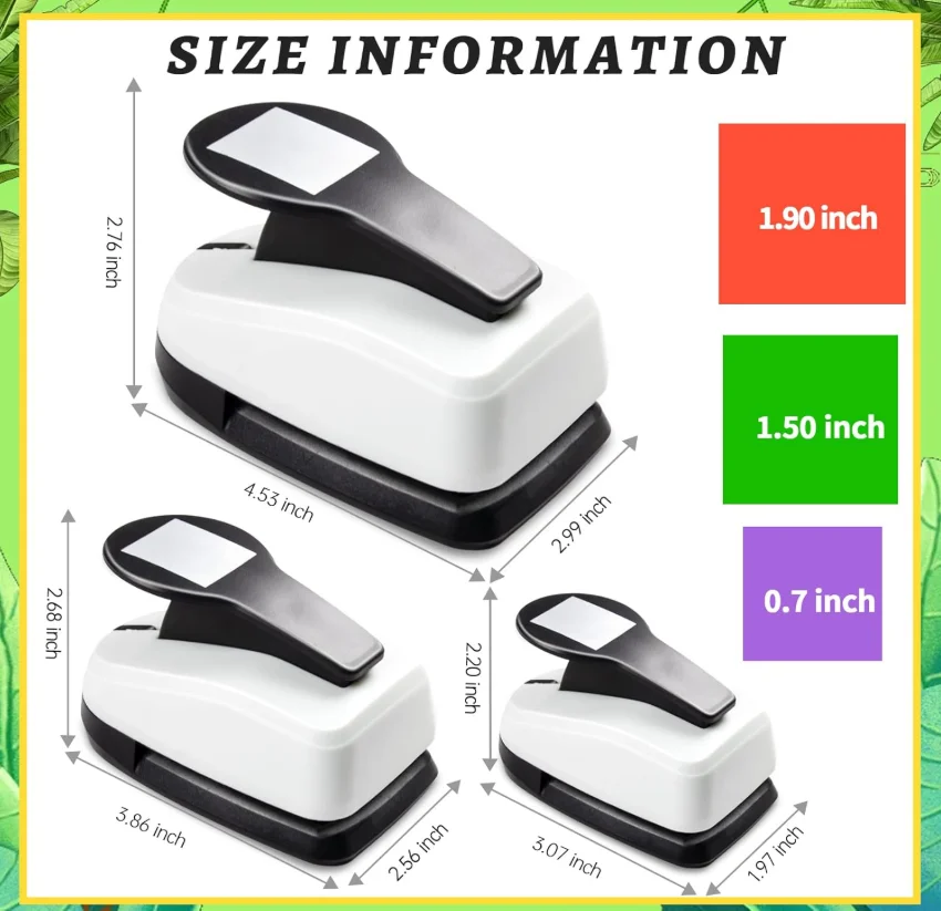 3-Piece Square Paper Punch Set 2 3-Piece Square Paper Punch Set - Image 2