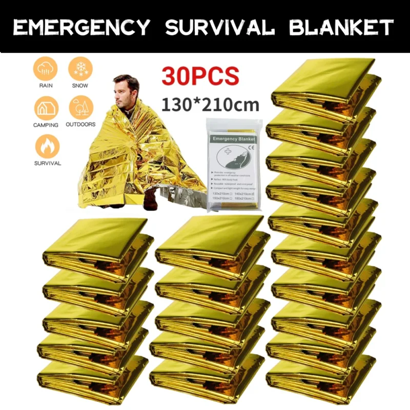 Emergency Survival Blanket Waterproof First Aid Rescue Curtain