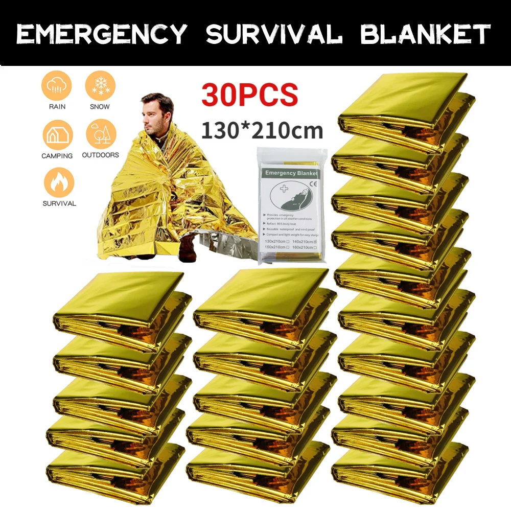 Emergency Survival Blanket Waterproof First Aid Rescue Curtain 1 Emergency Survival Blanket Waterproof First Aid Rescue Curtain