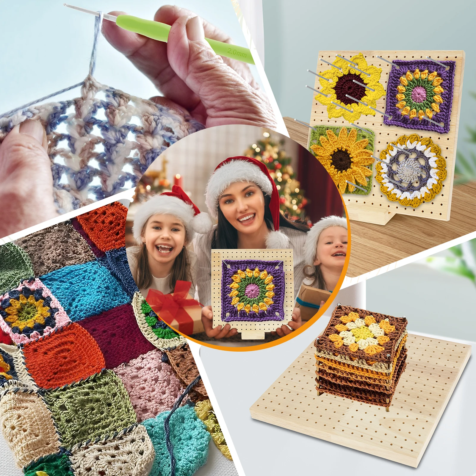 Bamboo Crochet Blocking Board Kit 23.5cm 6 Bamboo Crochet Blocking Board Kit 23.5cm - Image 6