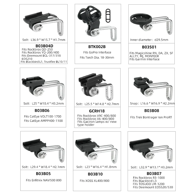 Bicycle Front Light Bracket for Various Brands 6 Bicycle Front Light Bracket for Various Brands - Image 6