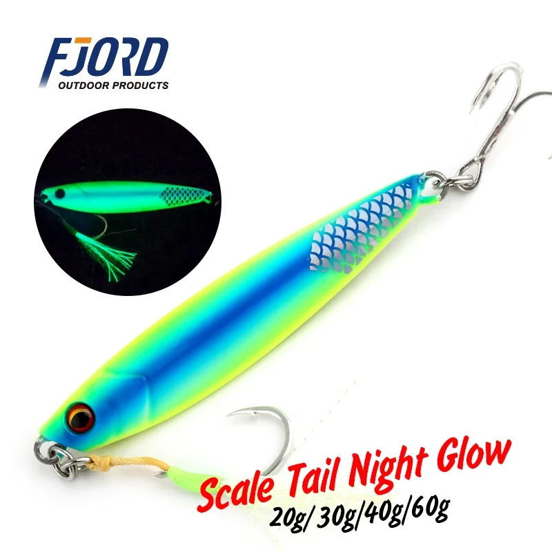 Glow Metal Jig Lead Fishing Lure 1 Glow Metal Jig Lead Fishing Lure