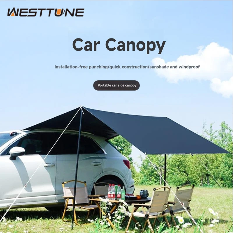 Portable Vehicle Awning Shelter 3-4P 1 Portable Vehicle Awning Shelter 3-4P